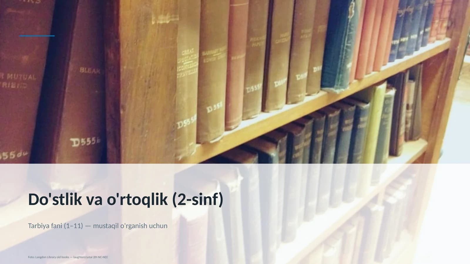 Do'stlik va o'rtoqlik (2-sinf)