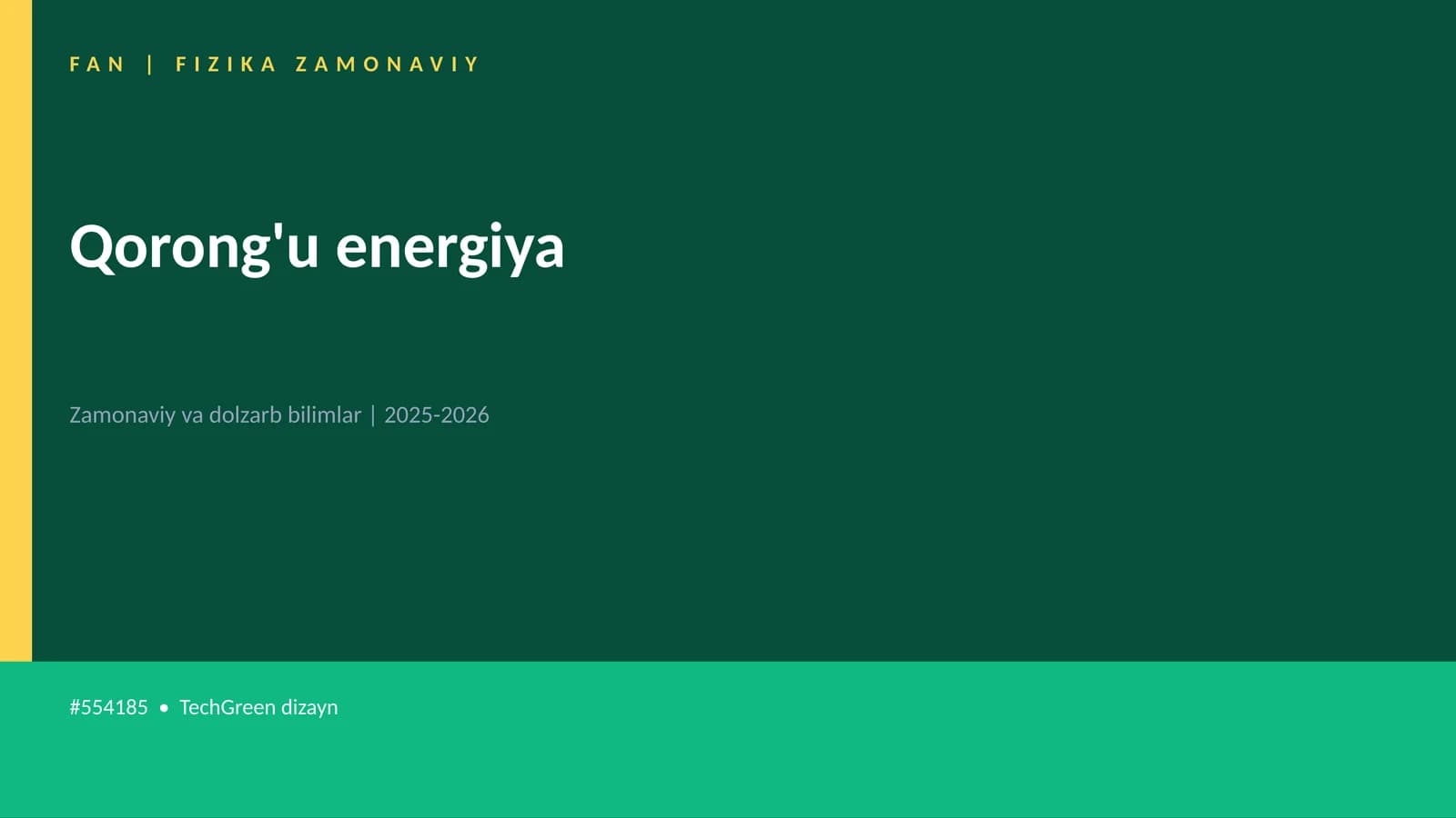FIZIKA ZAMONAVIY
