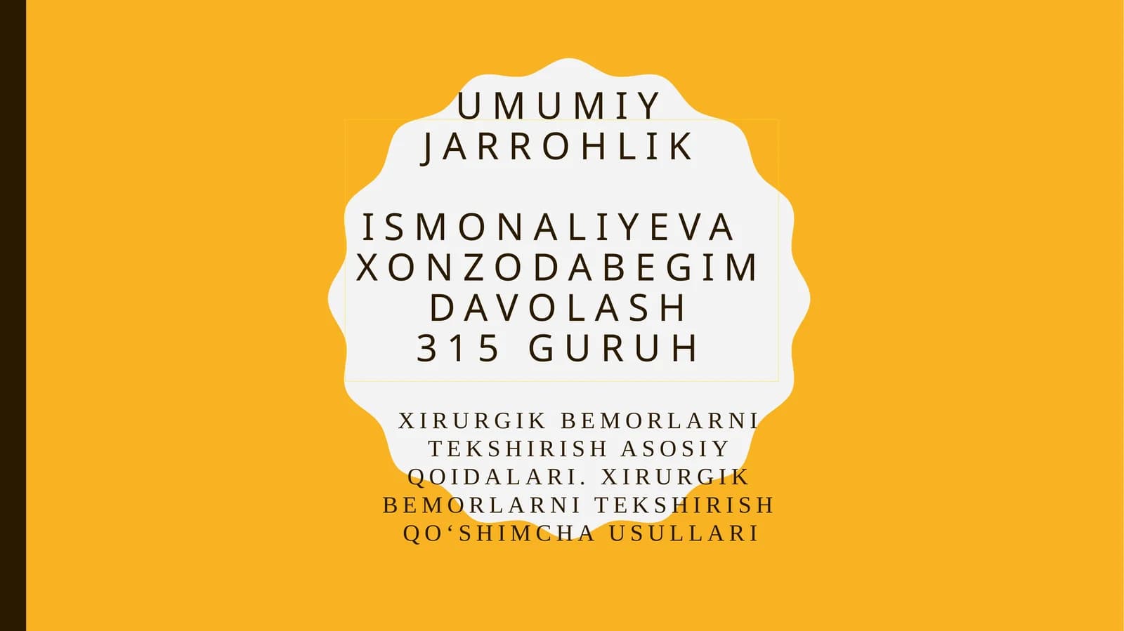 Xirurgik Bemorlarni Tekshirish
