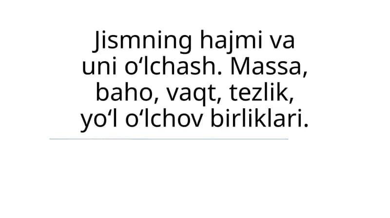 Tanani o'lchash usullari