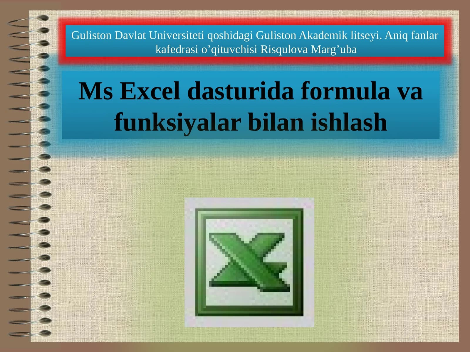 Excelda formulalar