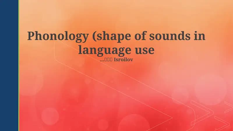 Phonology