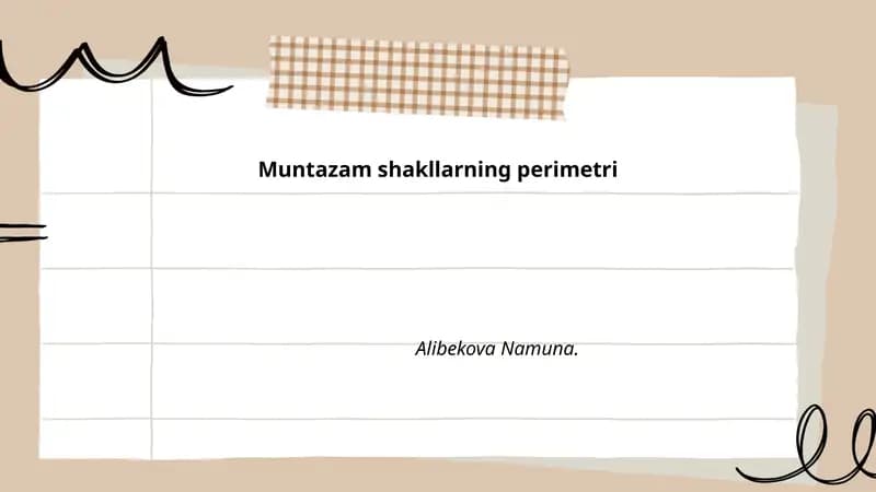 Muntazam shakllarning perimetri