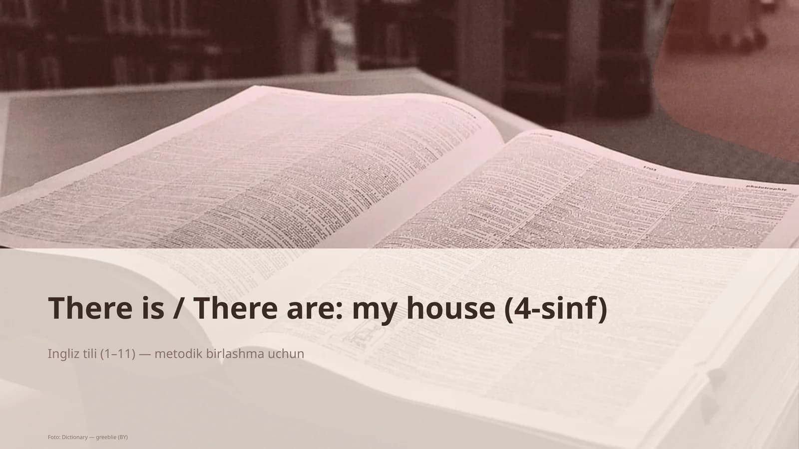 There is / There are: my house (4-sinf)