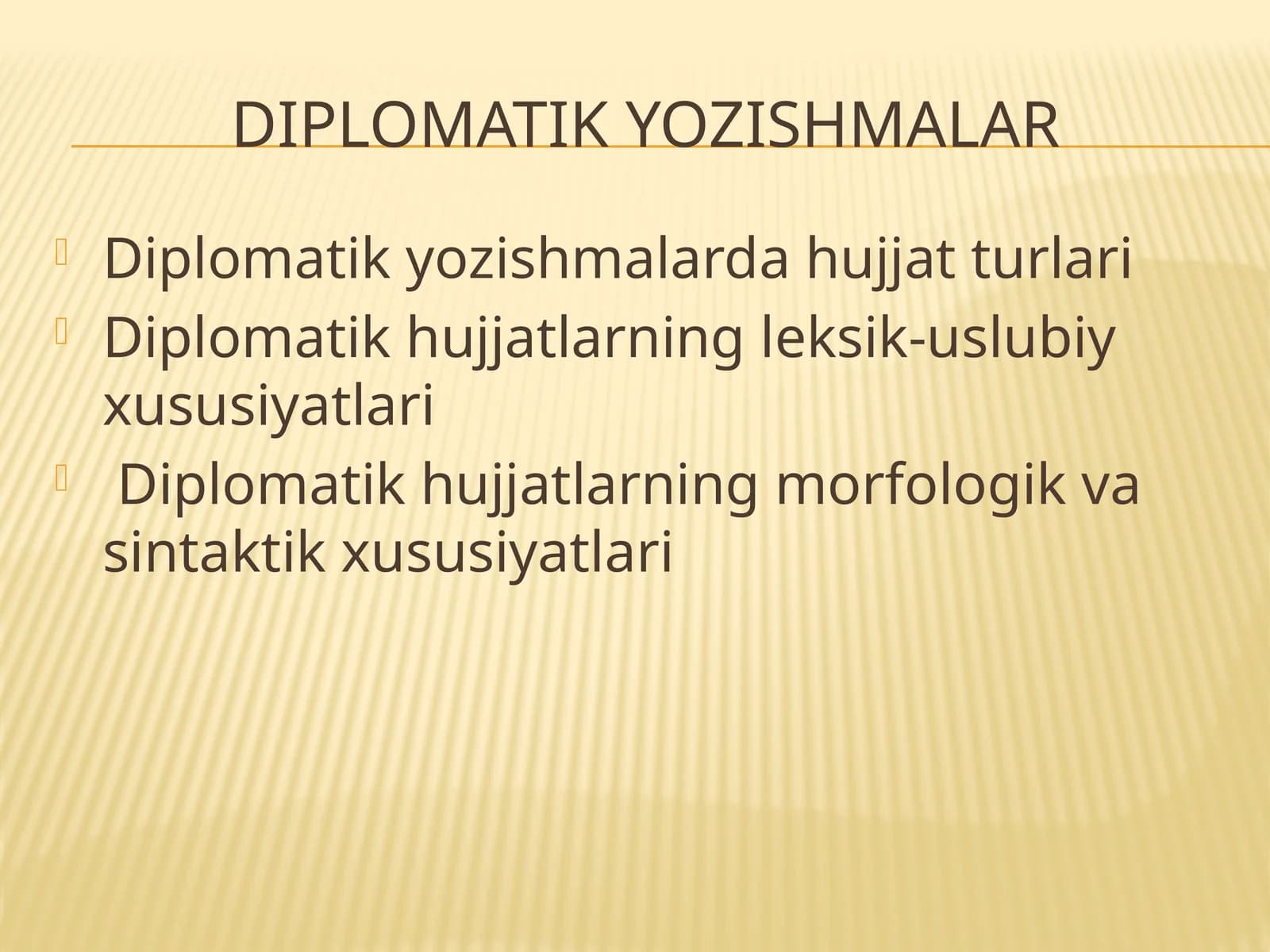 Diplomatik yozishmalar