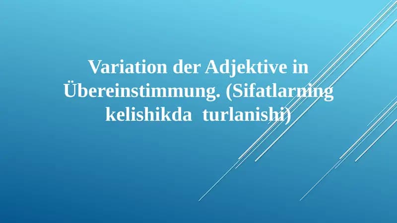 Adjektivdeklination