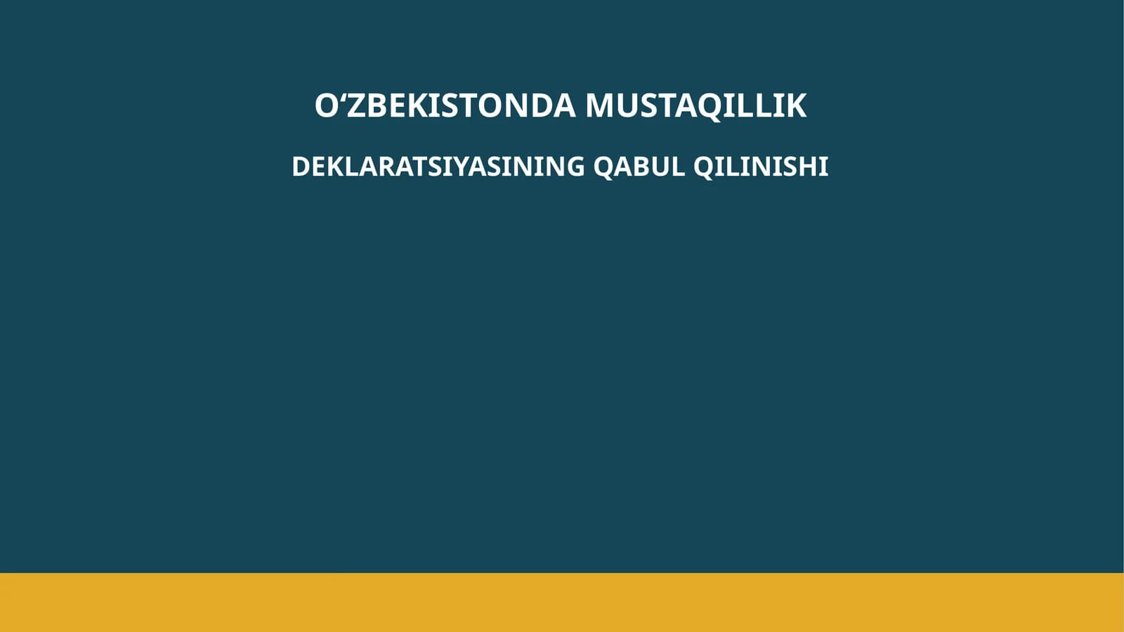 MUSTAQILLIK DEKLARATSIYASI