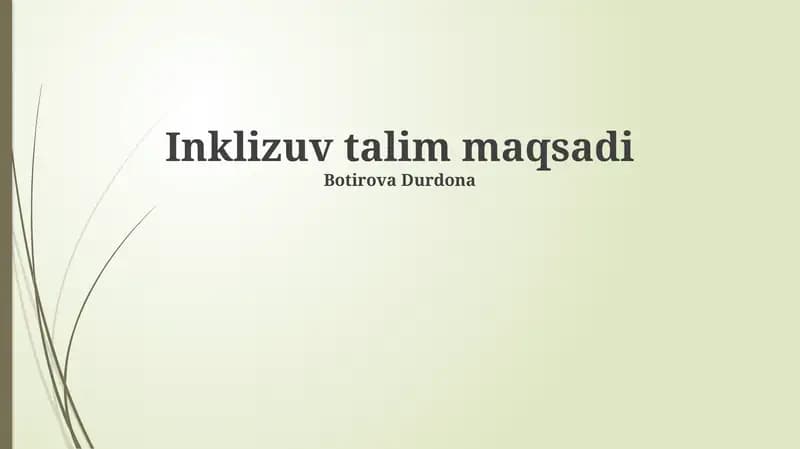 Inklyuziv Ta'lim