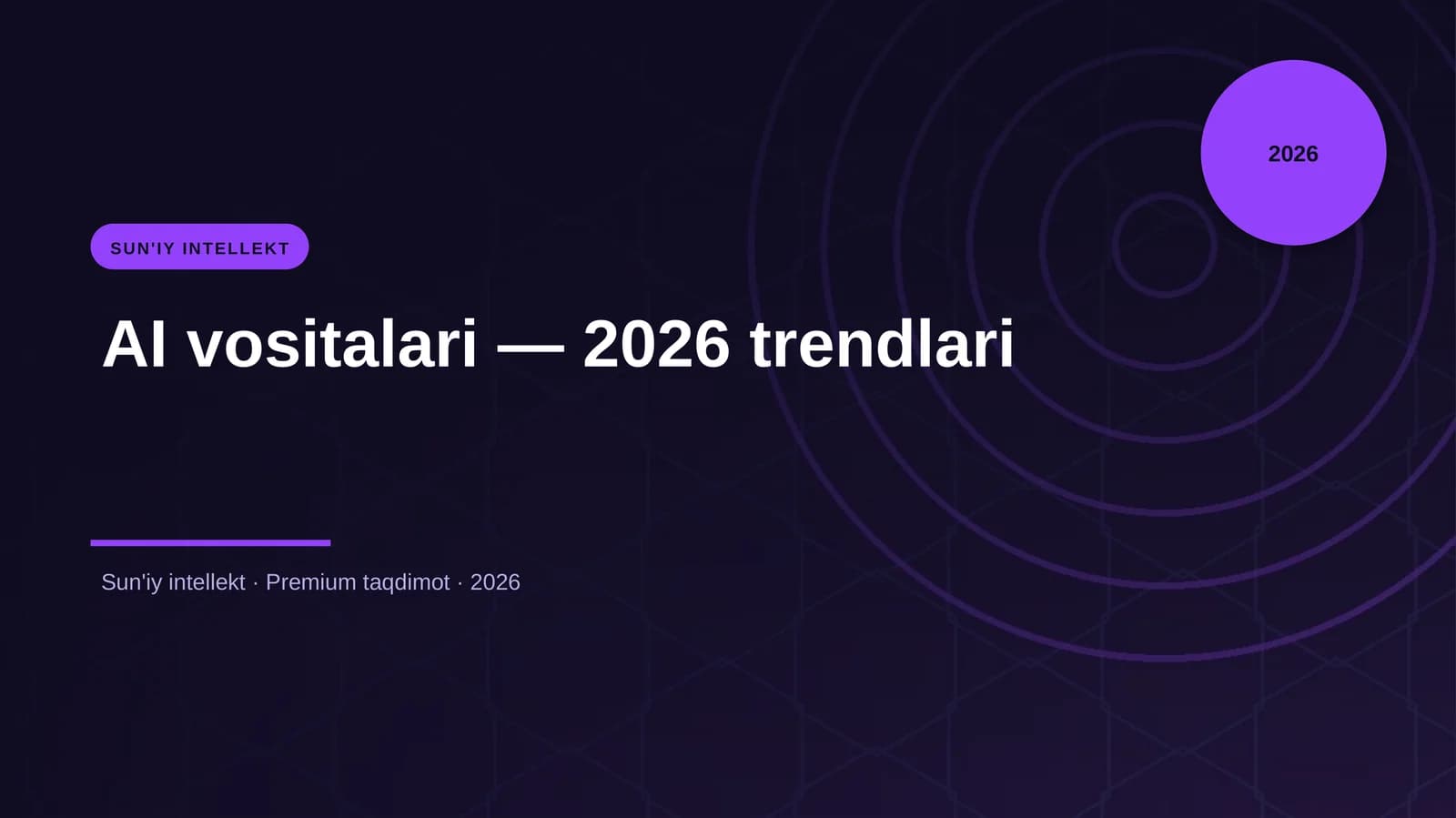 AI vositalari — 2026 trendlari