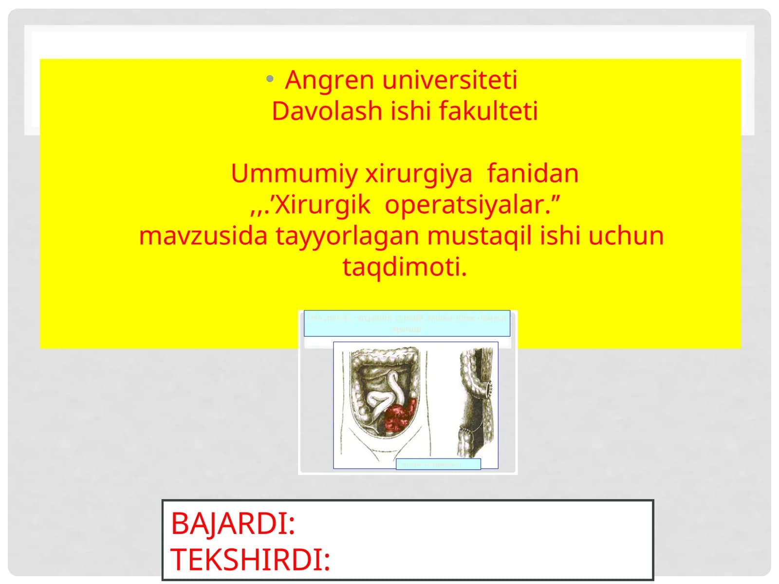 Xirurgik operatsiyalar