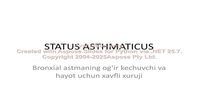 Status Asthmaticus
