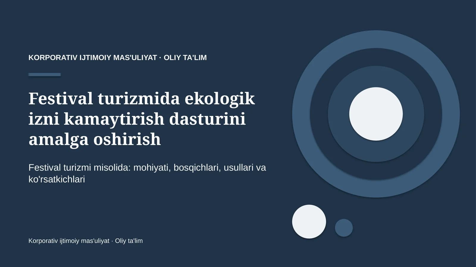 festival turizmida ekologik izni kamaytirish dasturini amalga oshirish 7462