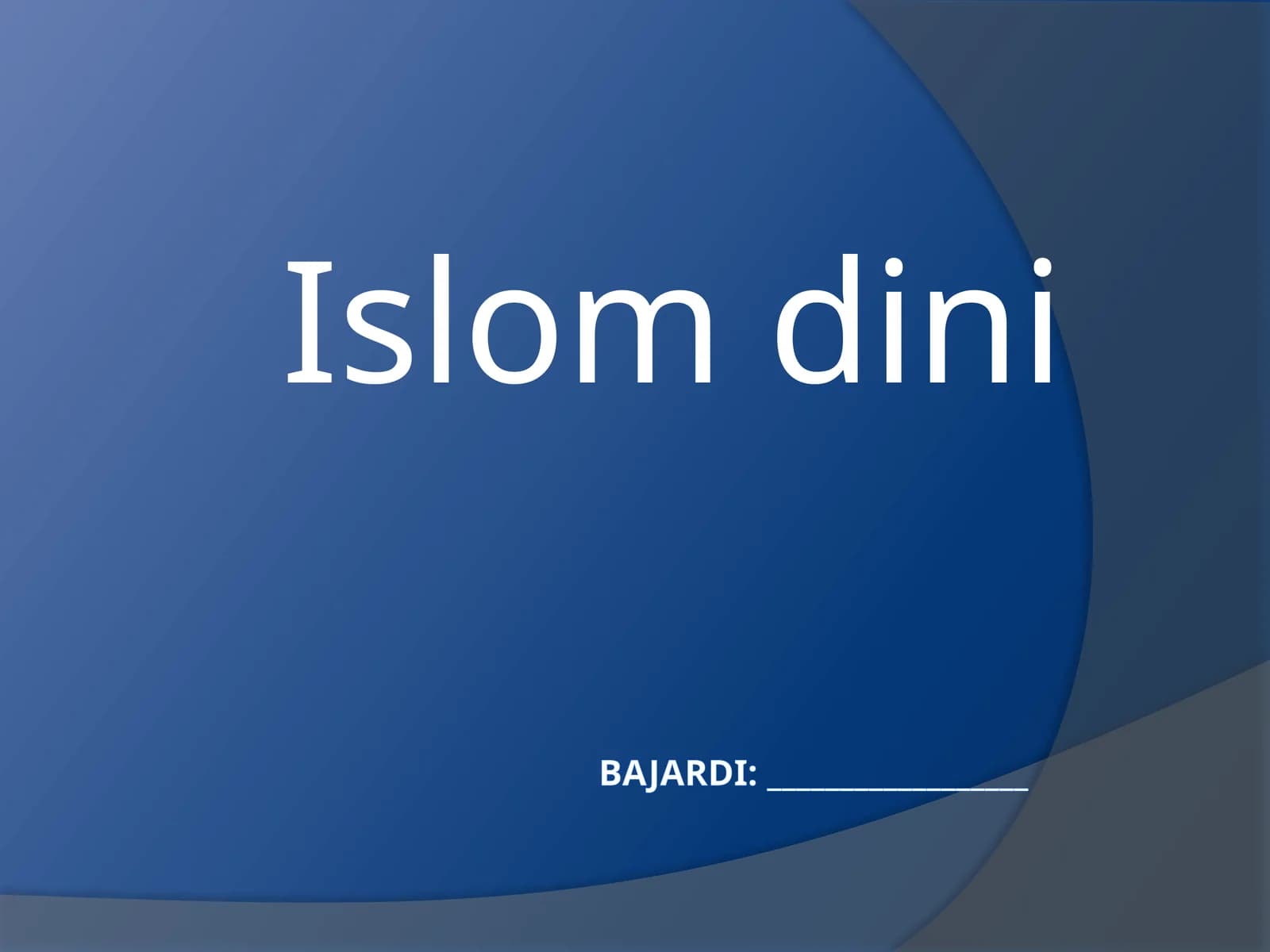 Islom dini