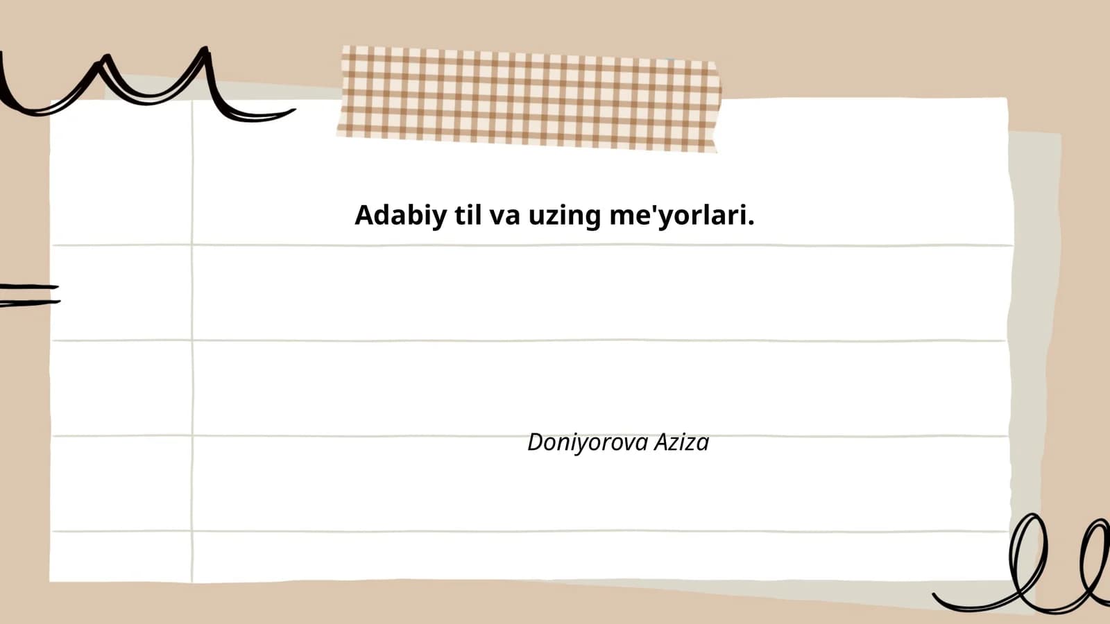 Adabiy til va uzing me'yorlari