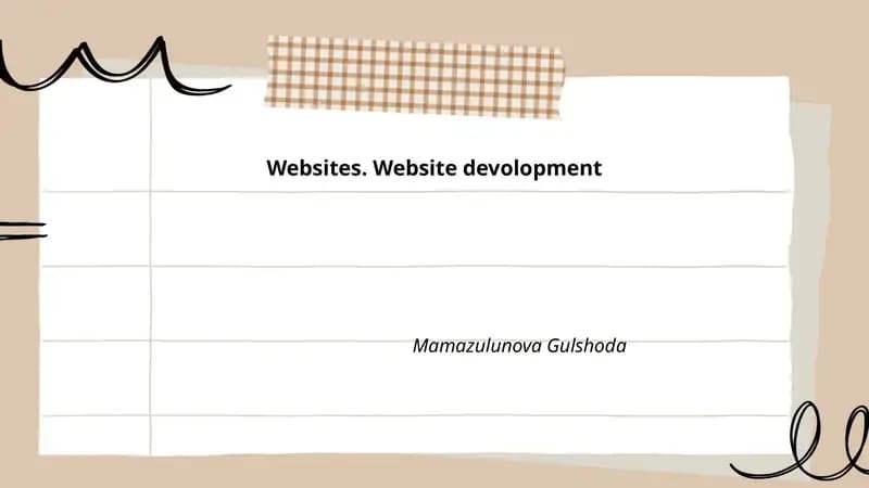 Websites. Website development