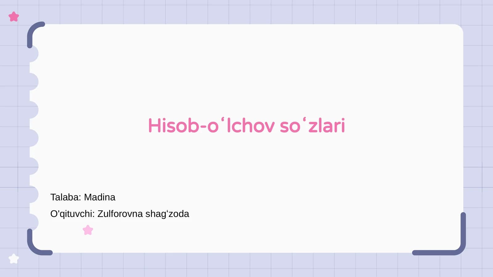 Hisob-oʻlchov soʻzlari