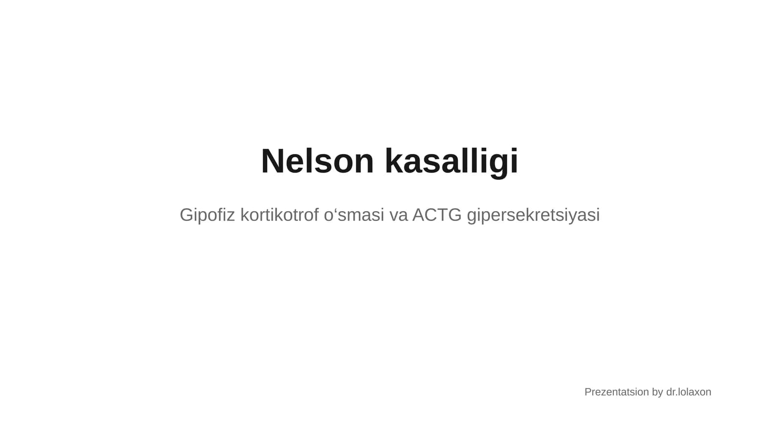 Nelson kasalligi