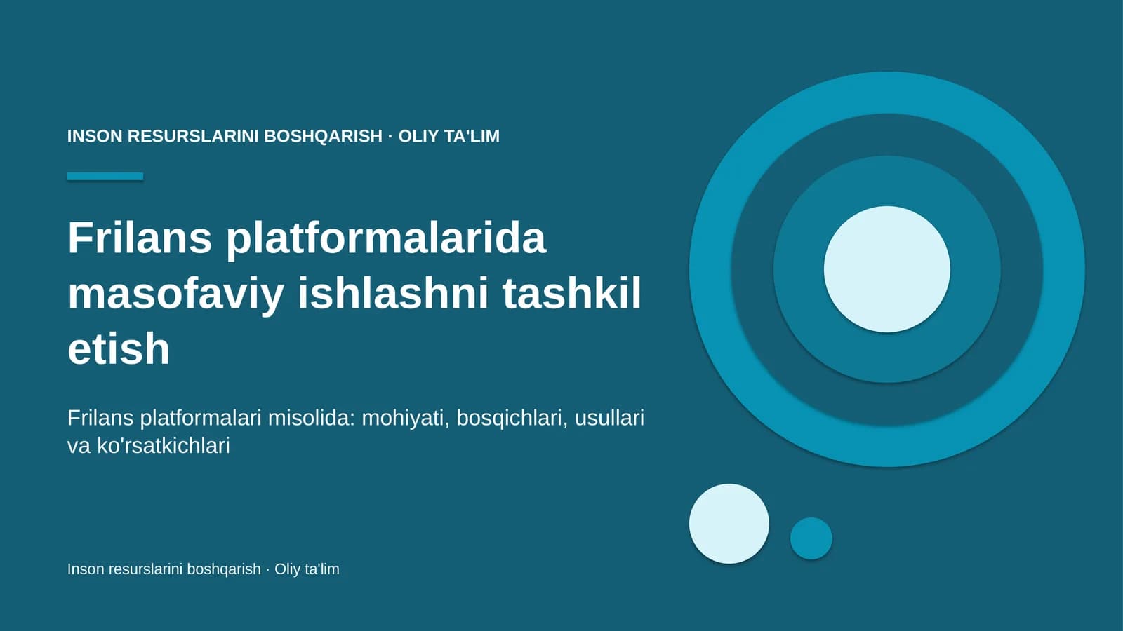 Frilans platformalarida masofaviy ishlashni tashkil etish