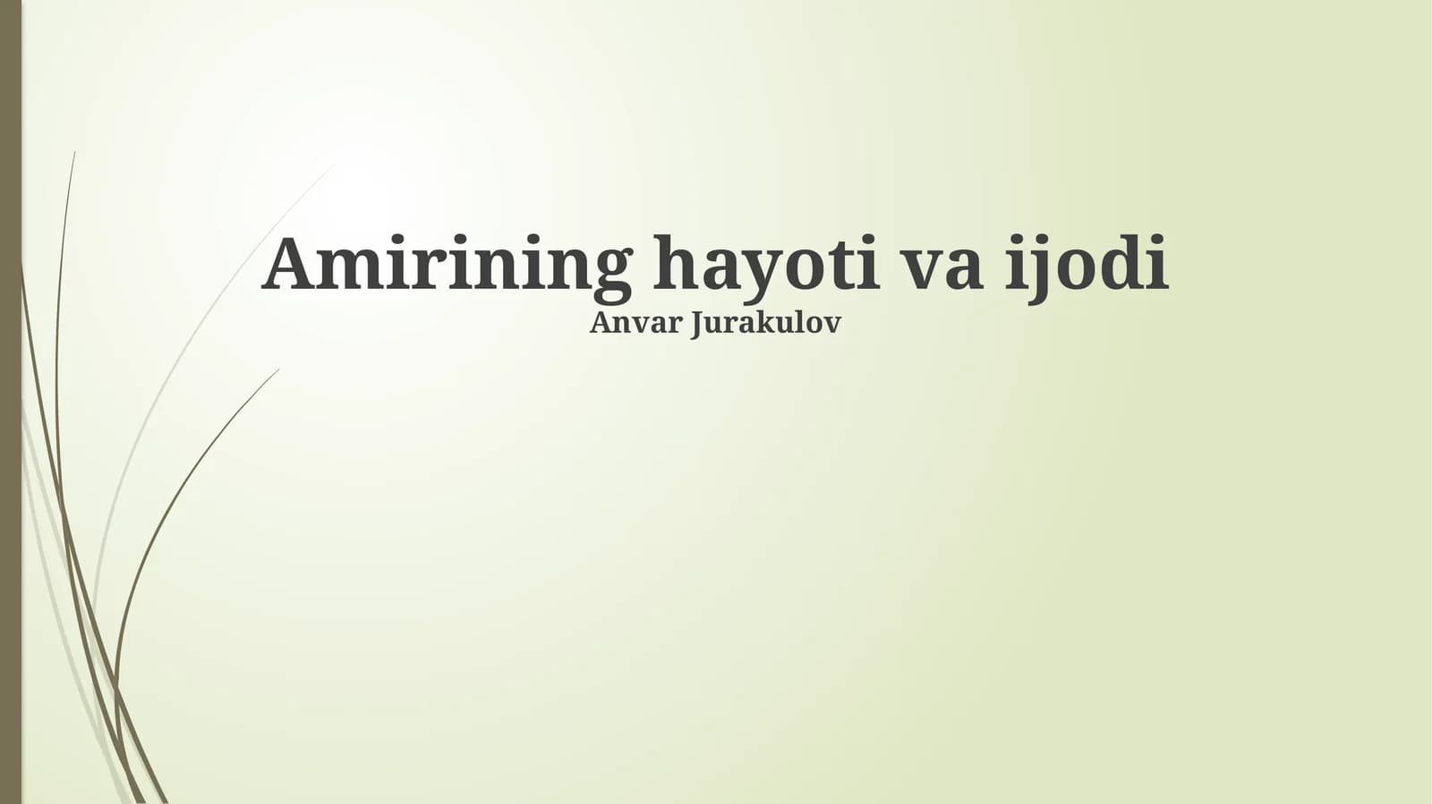 Amirining hayoti va ijodi