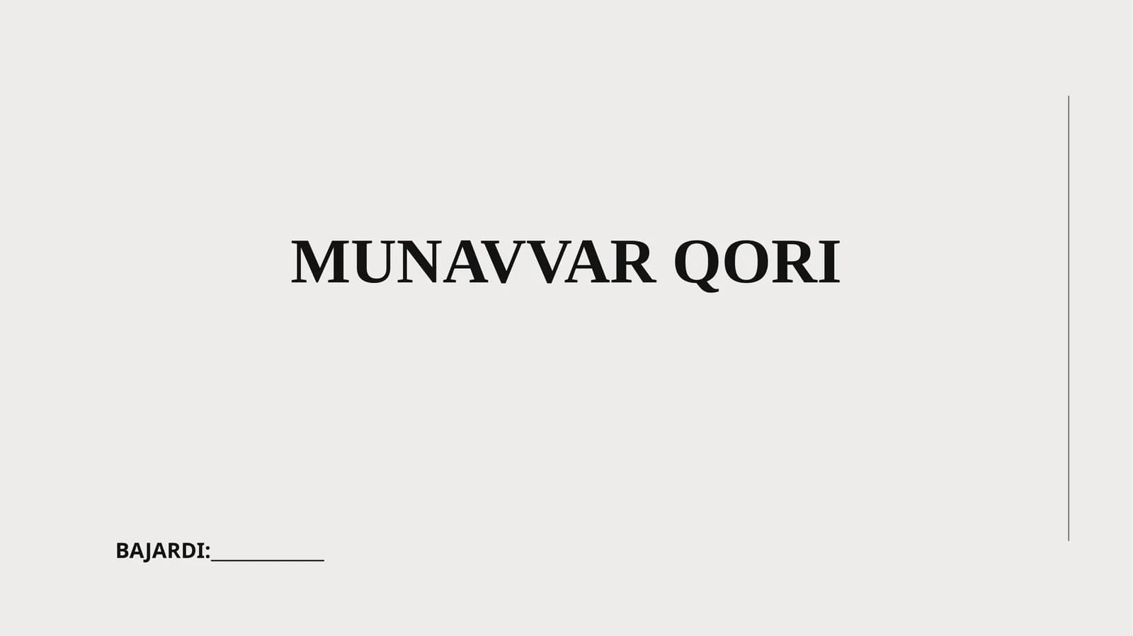 MUNAVVAR QORI