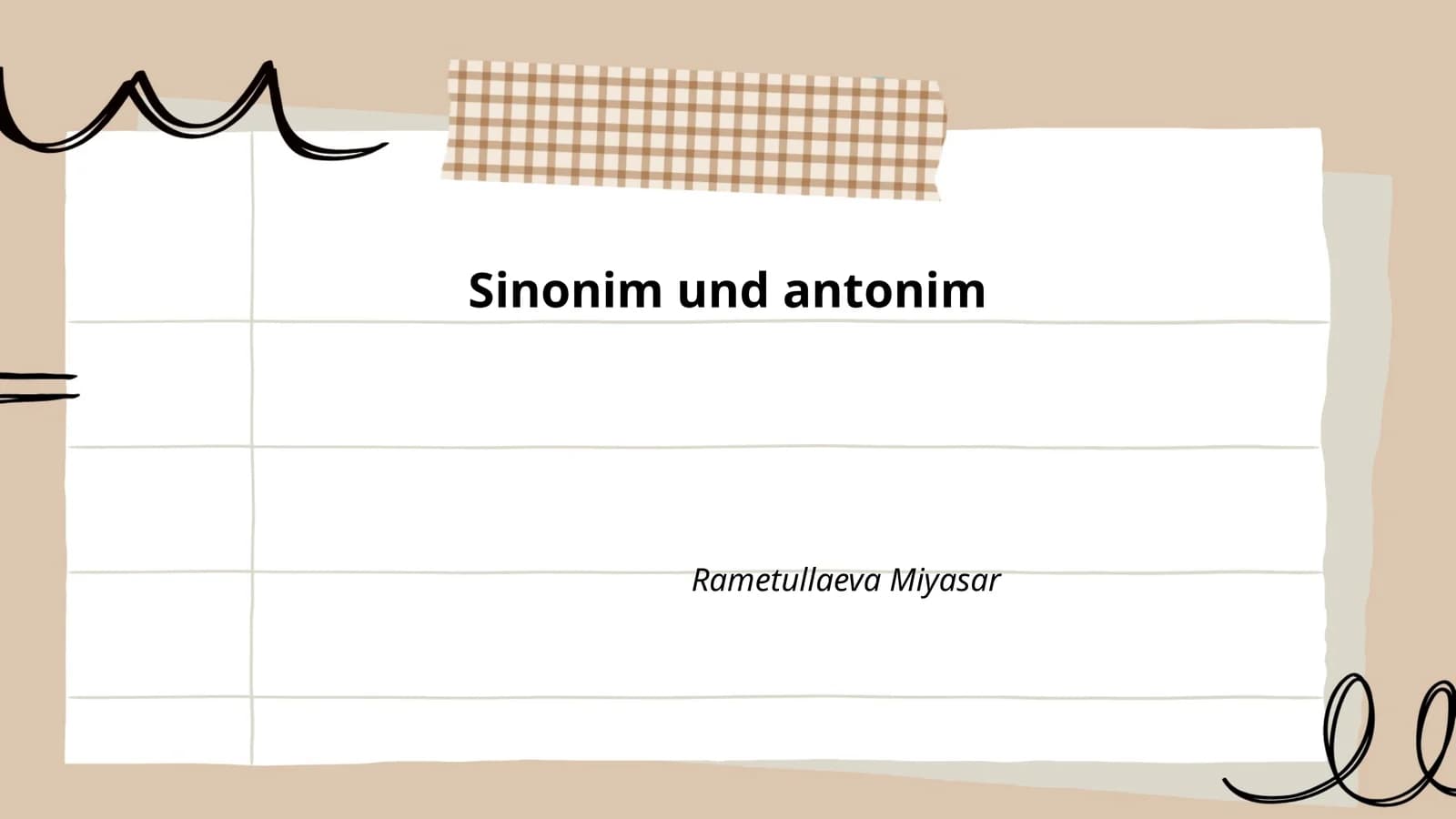 Sinonim und antonim