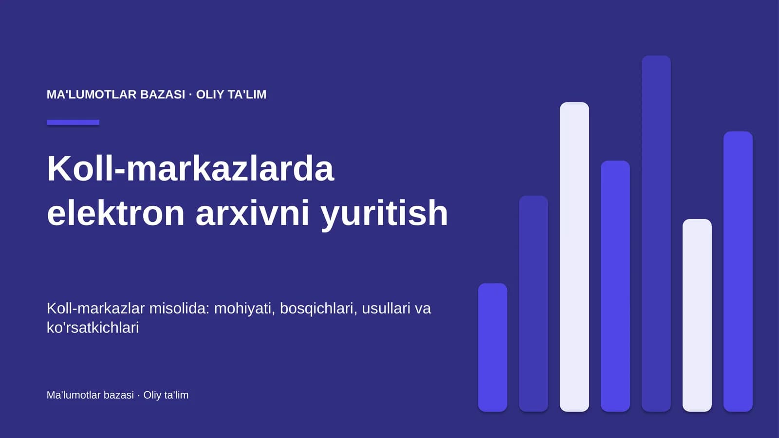 Koll-markazlarda elektron arxivni yuritish