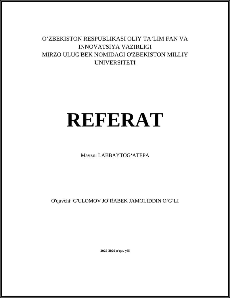 LABBAYTOG‘ATEPA