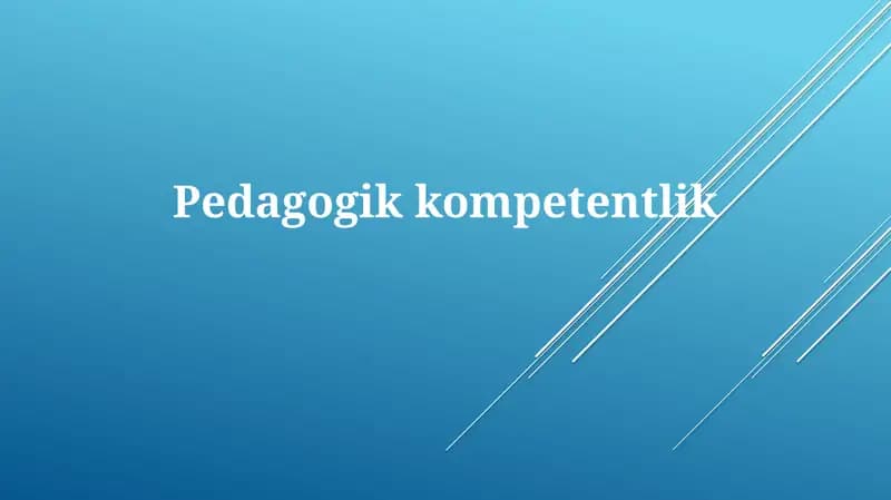 Pedagogik kompetentlik