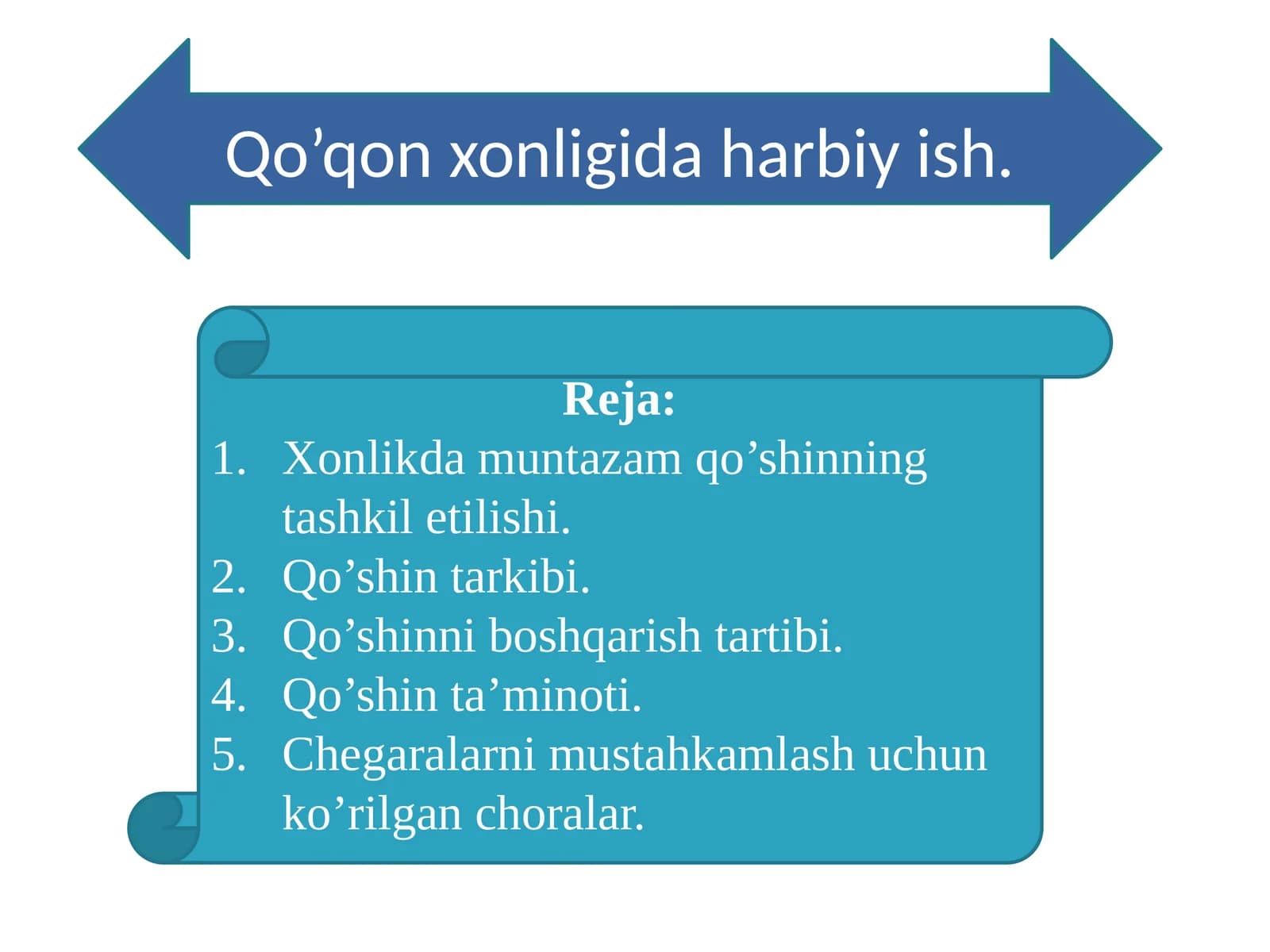 Qo’qonxonligida harbiy ish