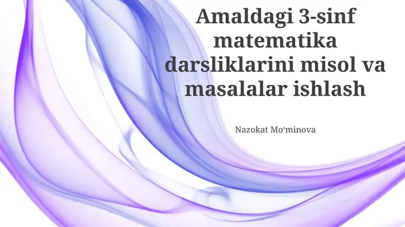 3-sinf matematika darsliklari