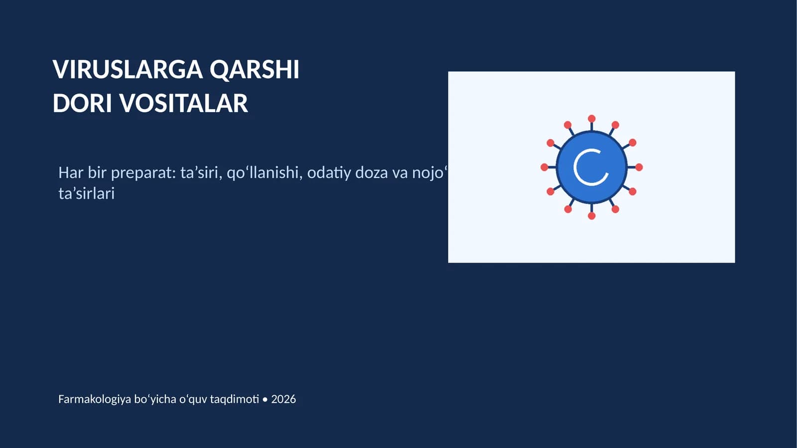 Viruslarga qarshi dori vositalari
