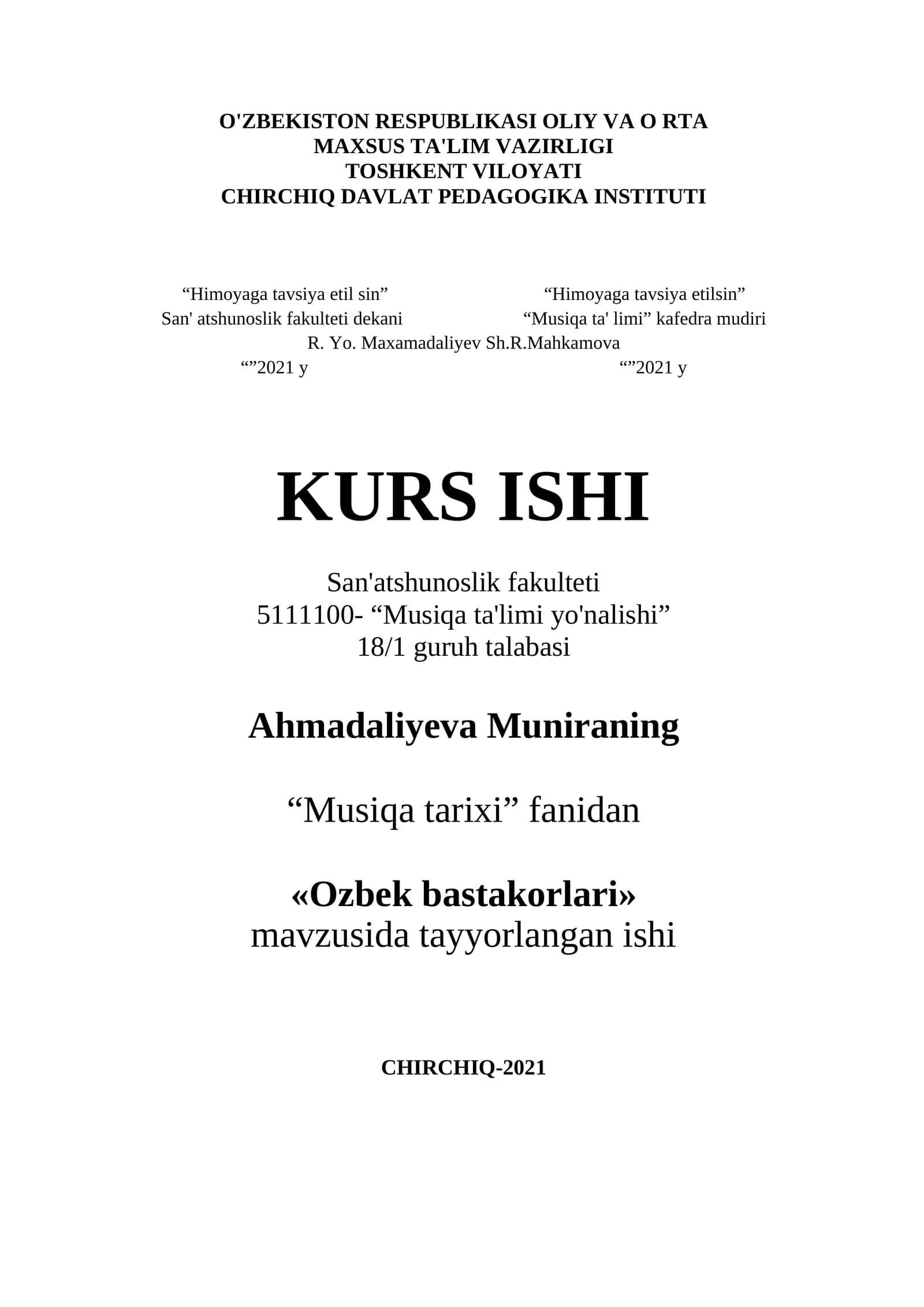 O'zbek bastakorlari