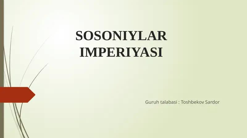 Sosoniylar Davlati
