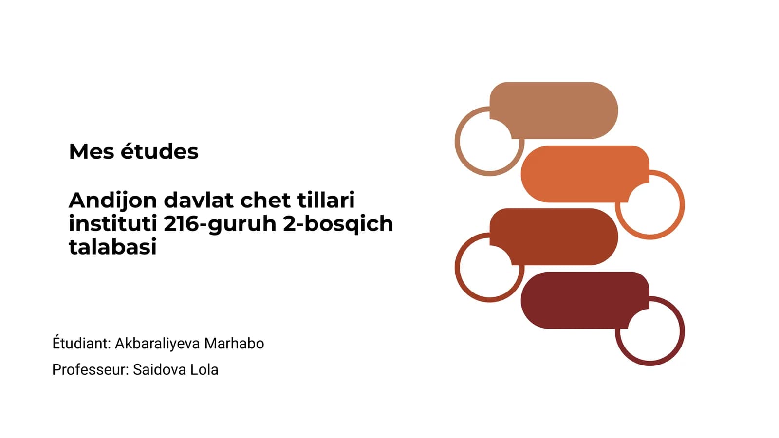Mes études