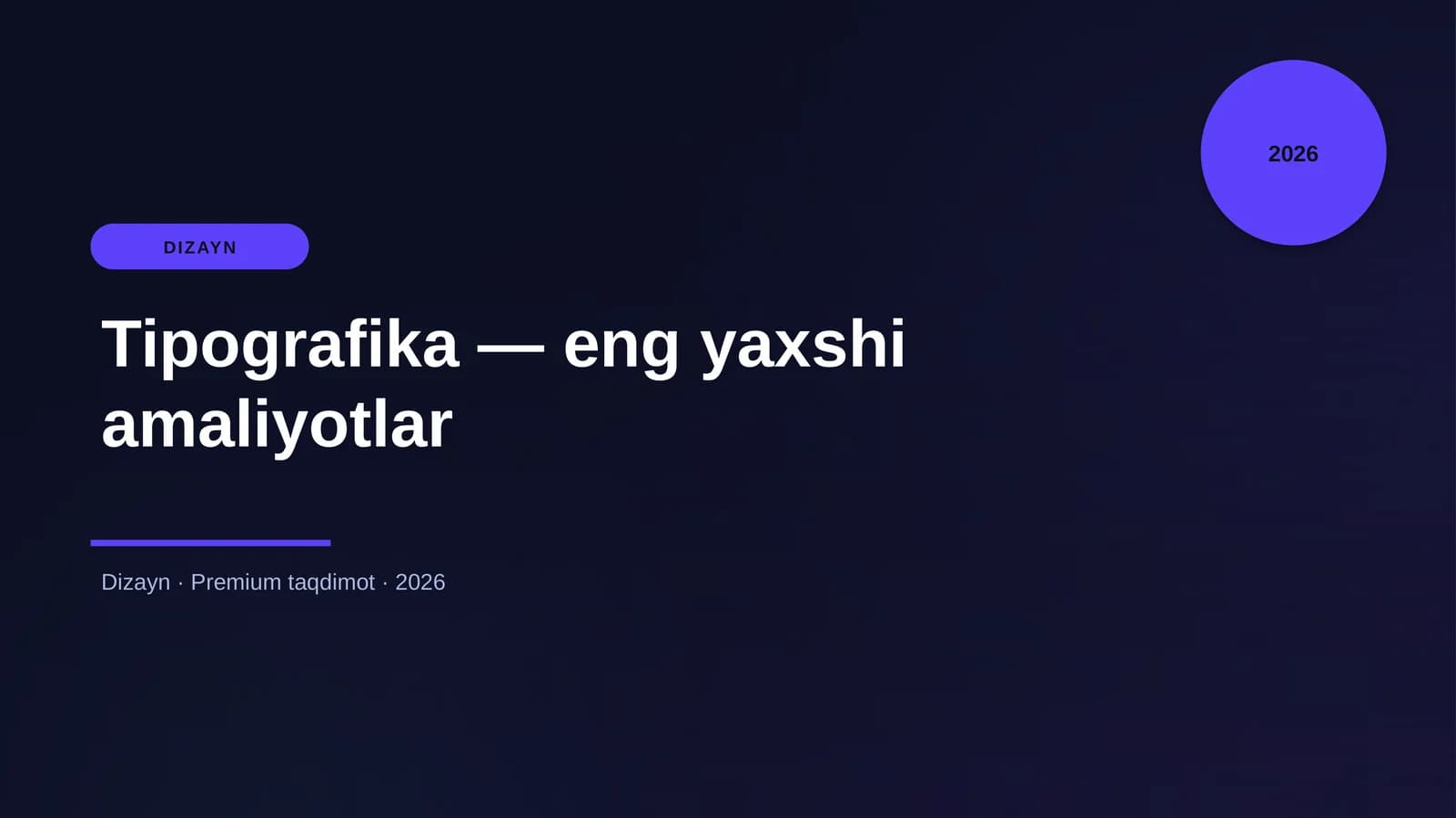 Tipografika — eng yaxshi amaliyotlar