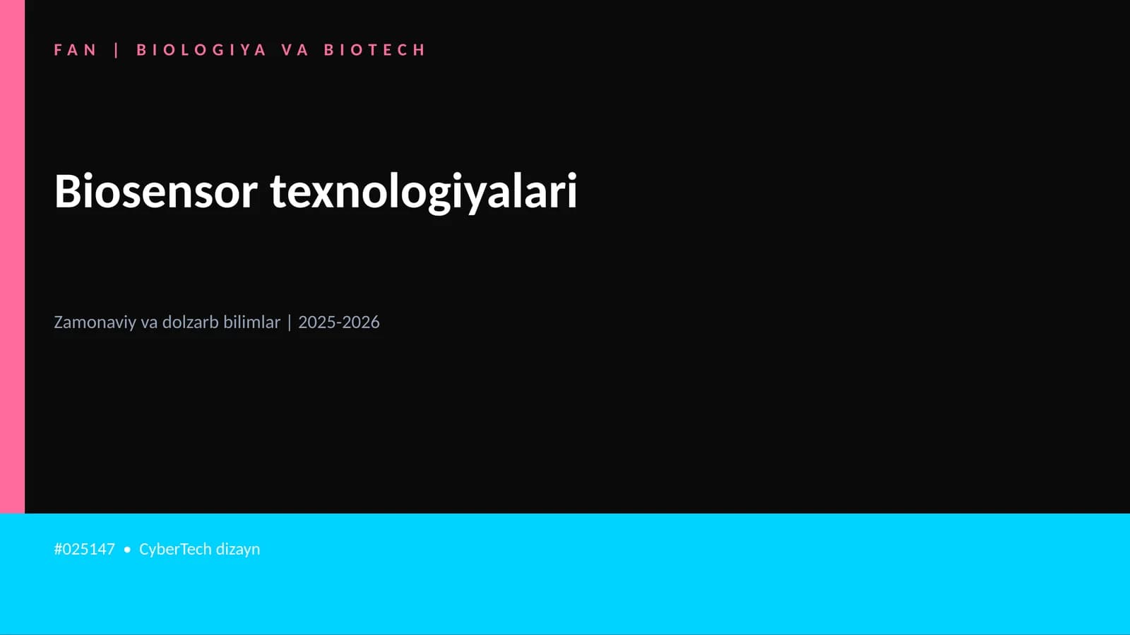 Biosensor texnologiyalari