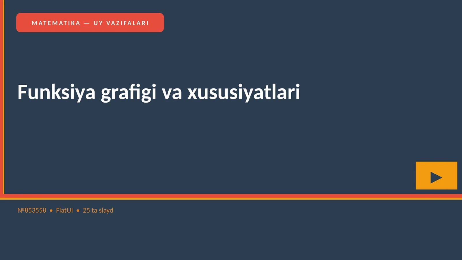 MATEMATIKA — UY VAZIFALARI