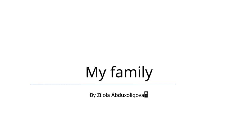 My family