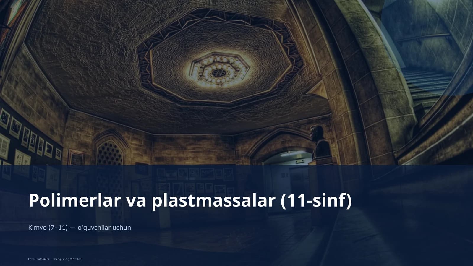 Polimerlar va plastmassalar (11-sinf)