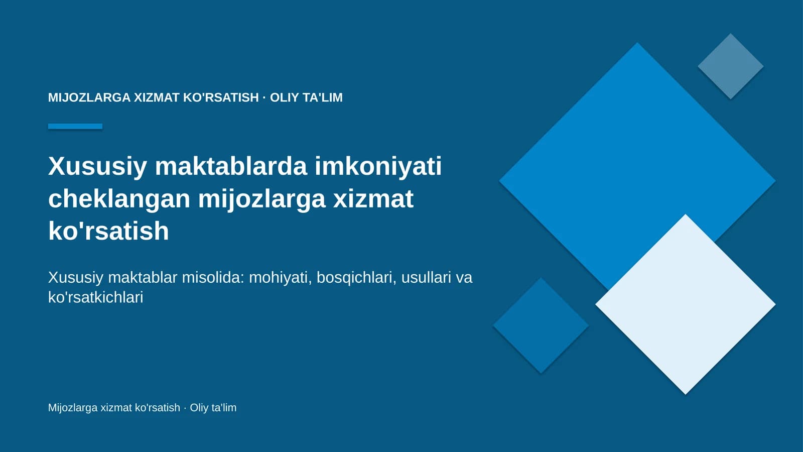 xususiy maktablarda imkoniyati cheklangan mijozlarga xizmat ko'rsatish 1379