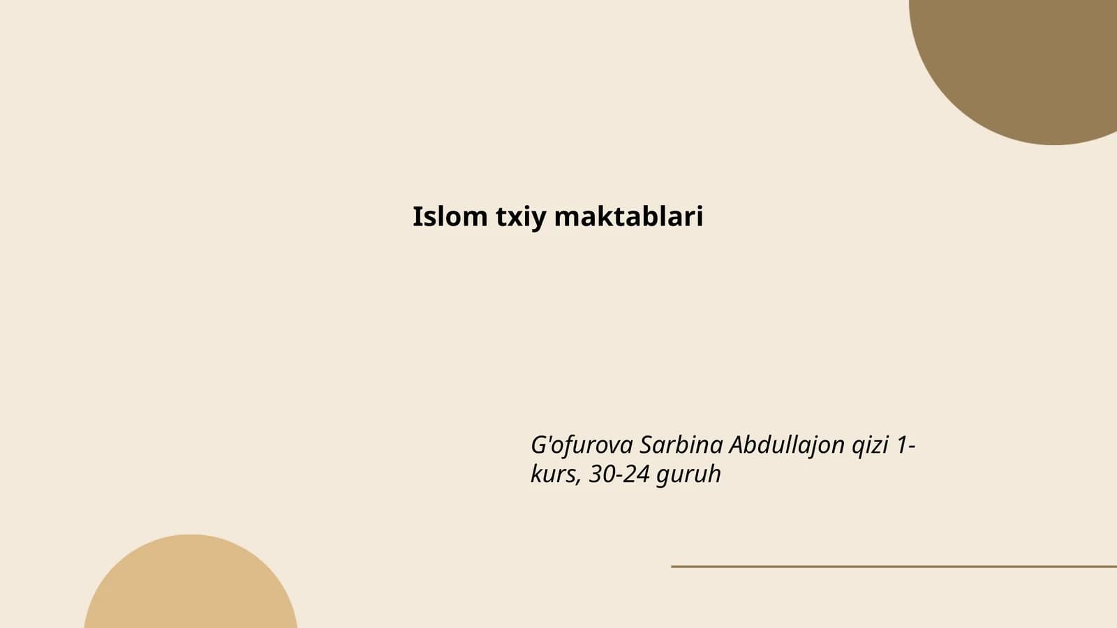 Islom ta'limoti tarixi