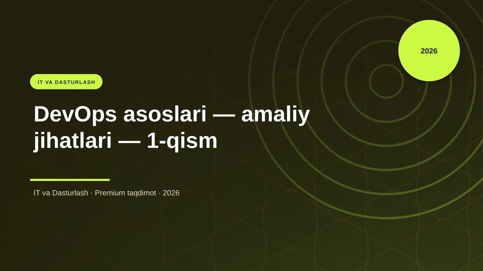DevOps asoslari — amaliy jihatlari — 1-qism