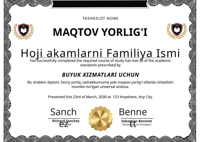 MAQTOV YORLIG'I