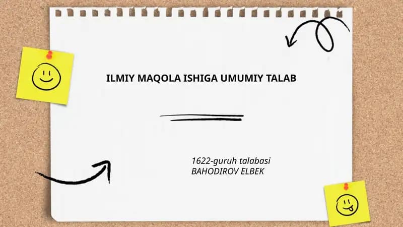 Ilmiy maqola yozishning asosiy bosqichlari