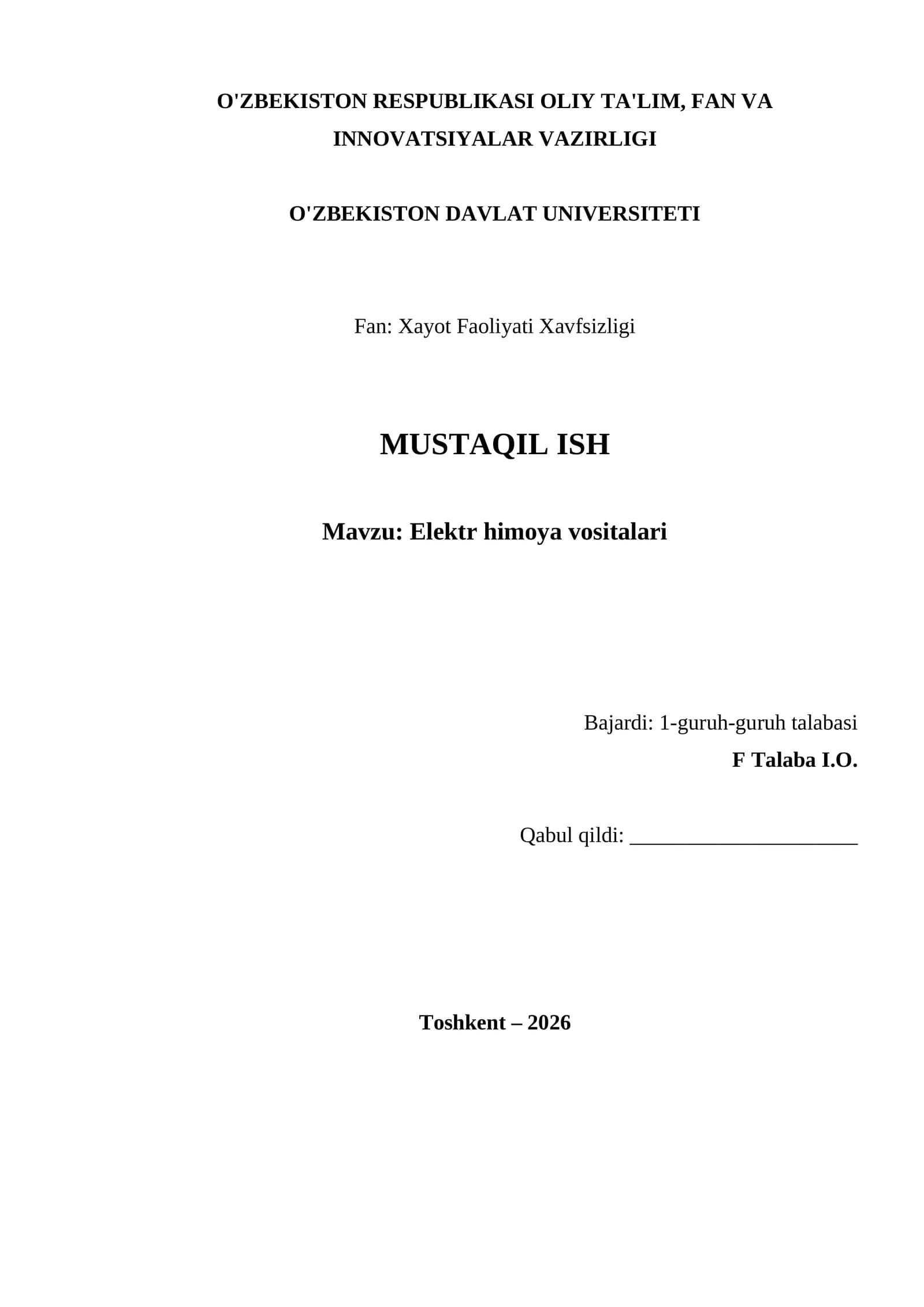 Elektr himoya vositalari