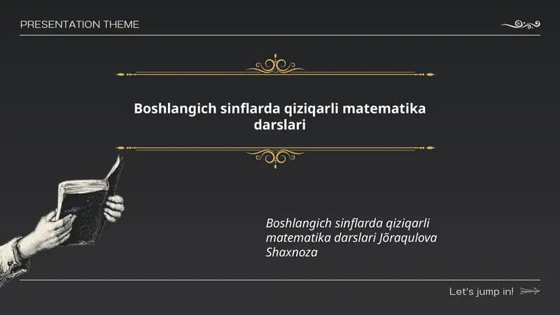 Boshlangich sinflarda qiziqarli matematika darslari