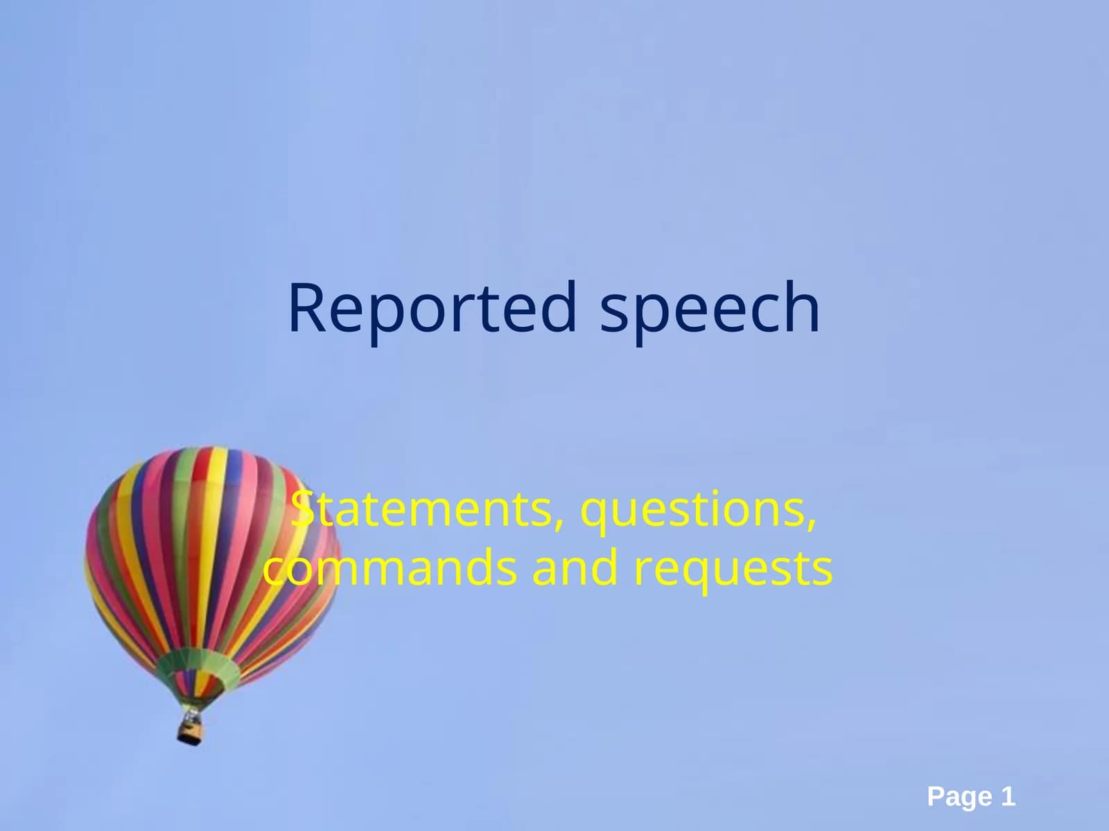 Reported speech