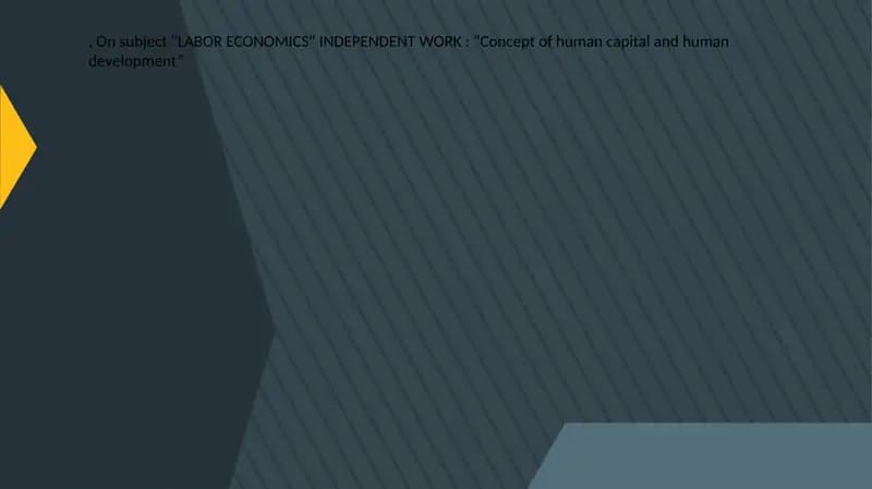 Exploring Human Capital and Human Development