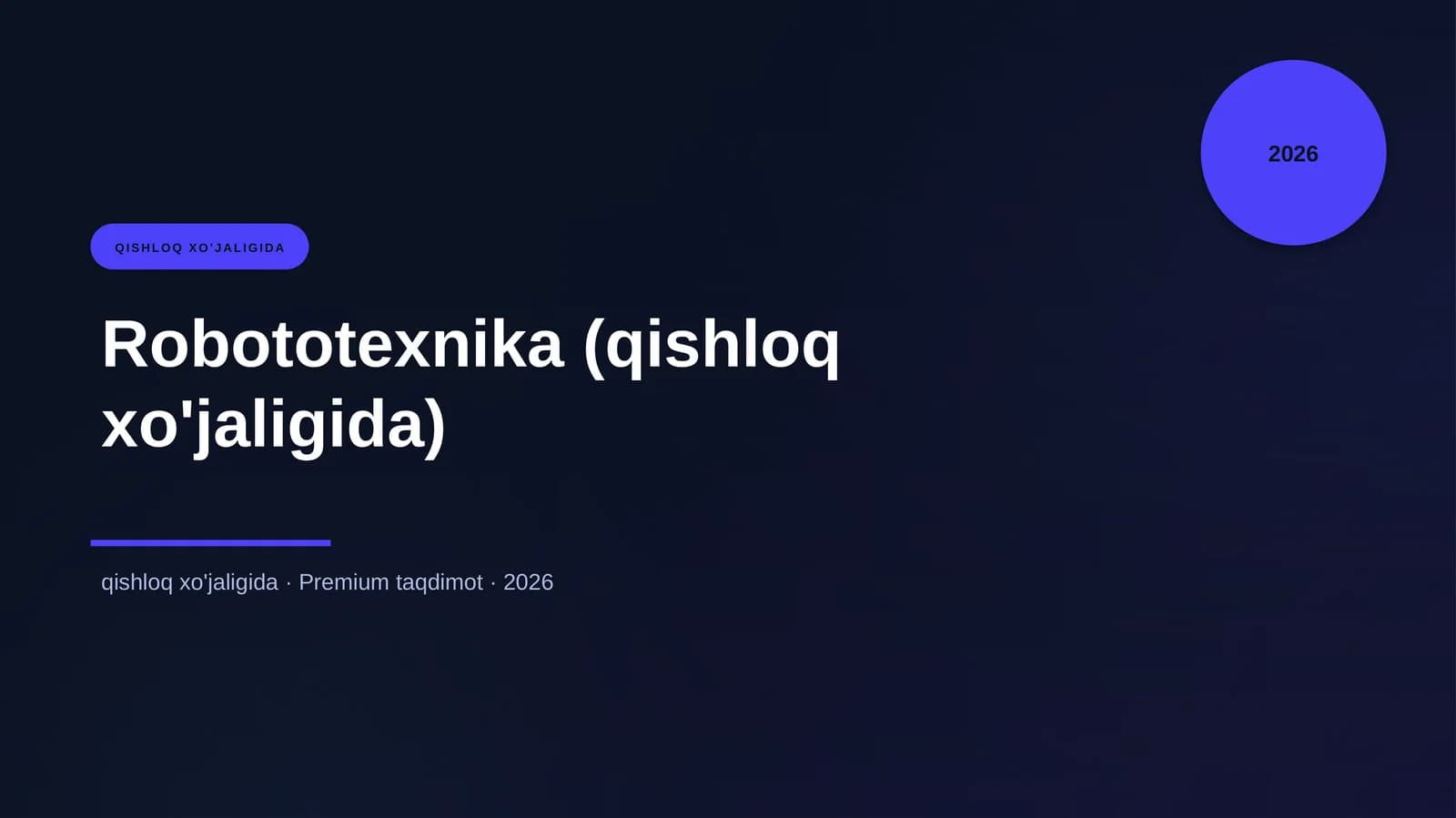 Robototexnika (qishloq xo'jaligida)