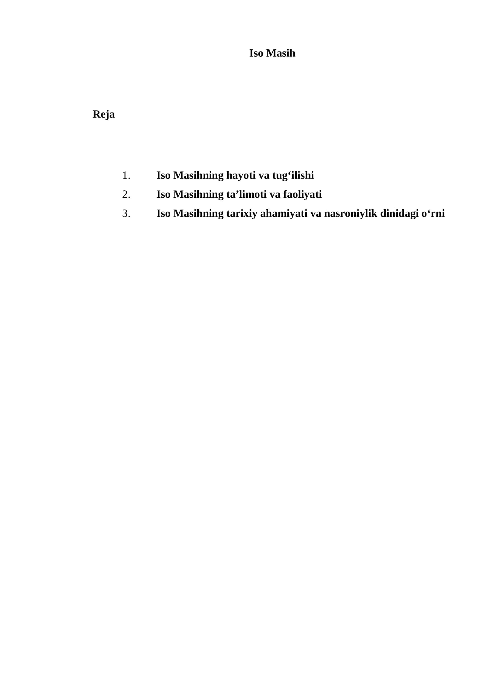 Iso Masih